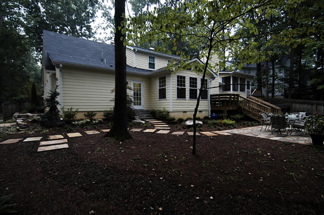 Another view of back of home after addition