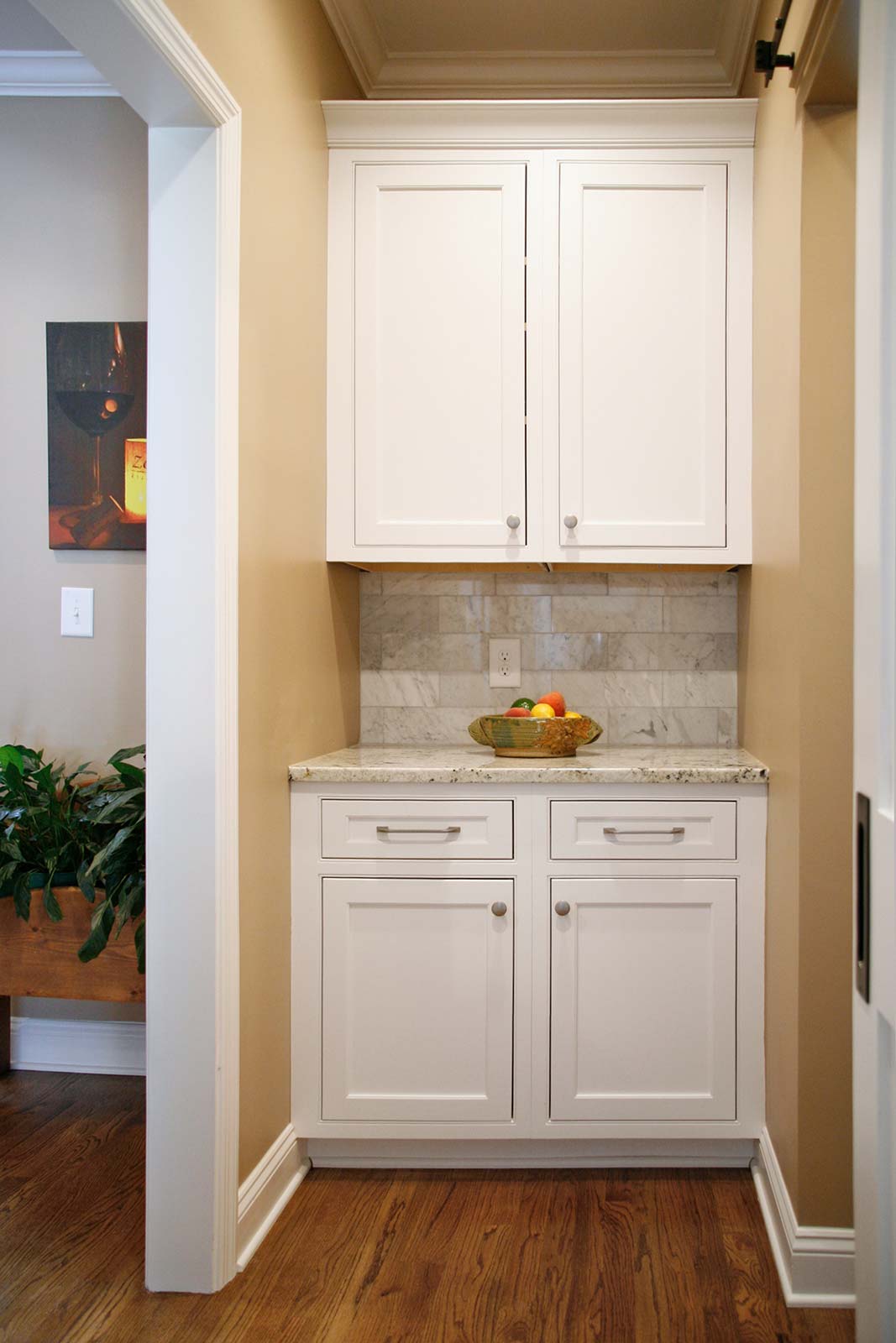 Pantry replaced with built-in cabinets