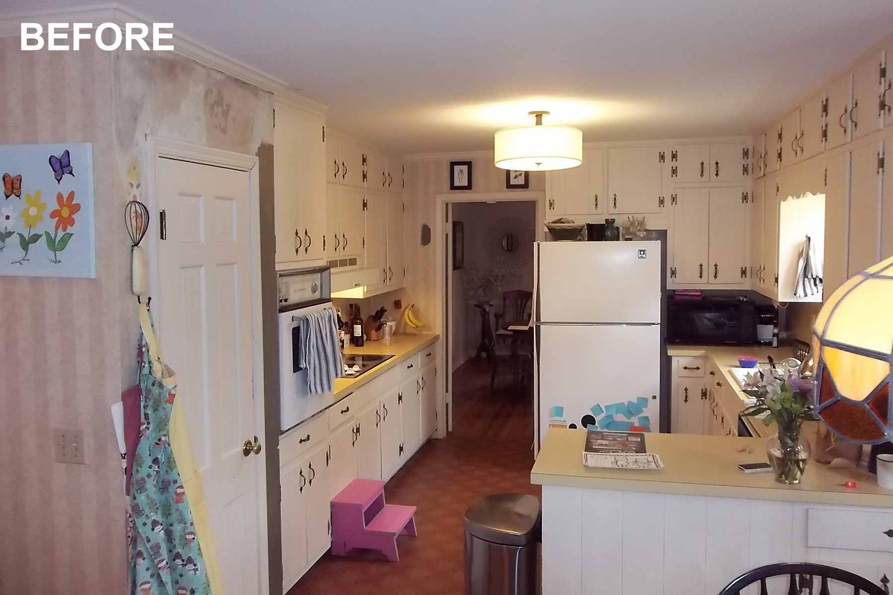Full view of kitchen before remodeling